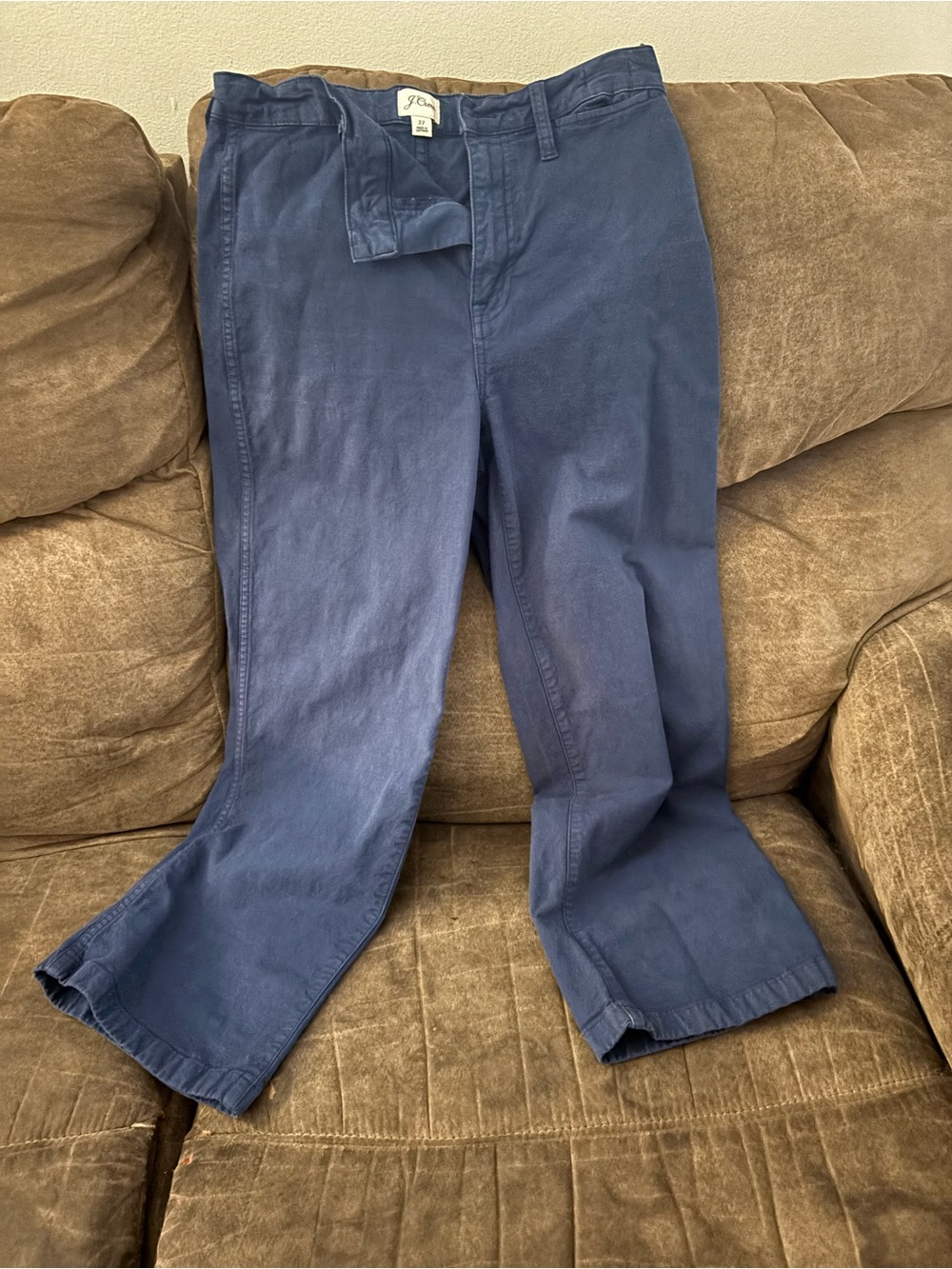 J. Crew Women's Navy Cropped Chino Pants